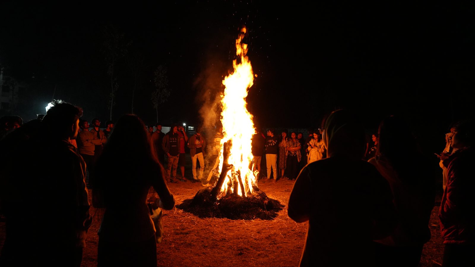 Evening bonfire under the stars at the Centre for Agri Tourism