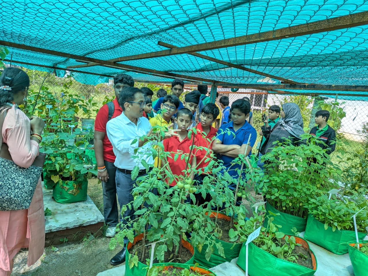 Learning in the shade house at the Centre for Agri Tourism